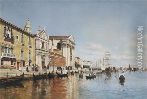 Sommerstimmung In Venedig Oil Painting - Federico del Campo