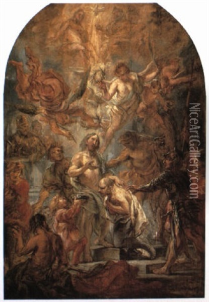 Allegory Of The Baptism Of A Saint Oil Painting - Cornelis Schut the Elder