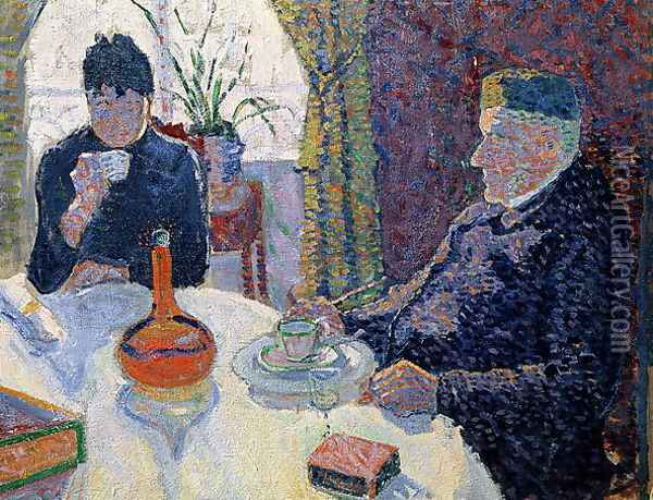 Study for The Dining Room, c.1886 Oil Painting - Paul Signac