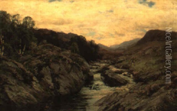 Highland River Oil Painting - David Farquharson