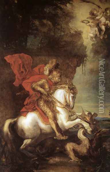 St George and the Dragon Oil Painting - Sir Anthony Van Dyck