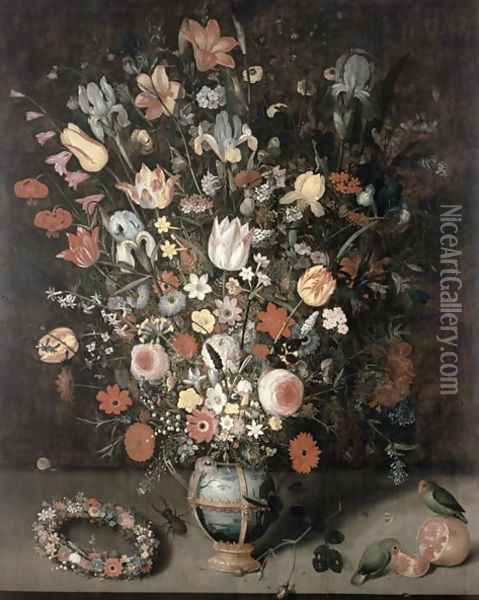 Bouquet of Flowers Oil Painting - Peter Paul Binoit