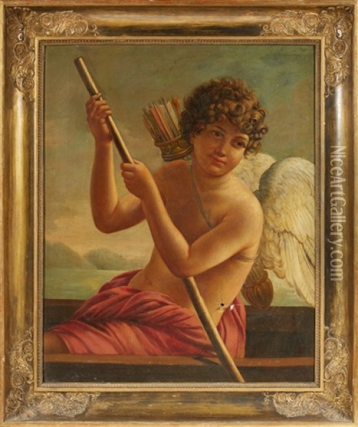 Cupidon Dans Une Barque Oil Painting - Francois Pascal Simon Gerard