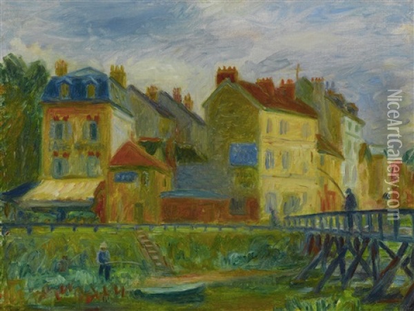 Samois-sur-seine Oil Painting - William Glackens