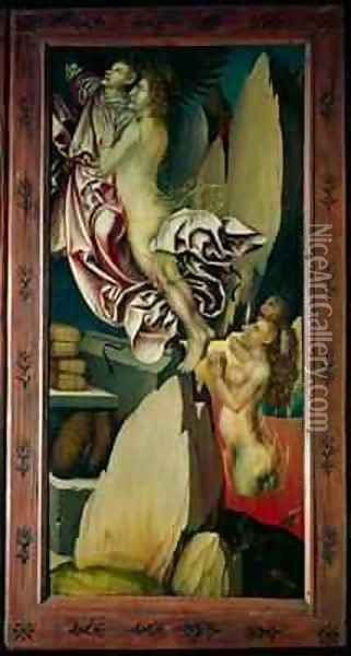Bugnon altarpiece left hand panel depicting the deliverance of a soul from purgatory Oil Painting - Hans Fries