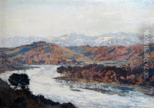 Automne Dans Les Alpes Oil Painting - Emile Rene Menard