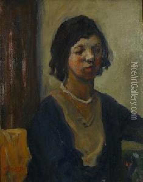 Portrait Of Connie Oil Painting - William Forsyth