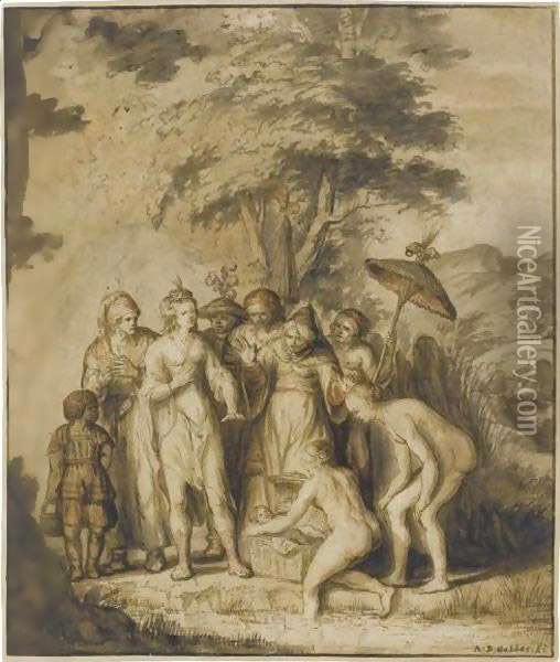 The Finding Of Moses Oil Painting - Samuel Van Hoogstraten