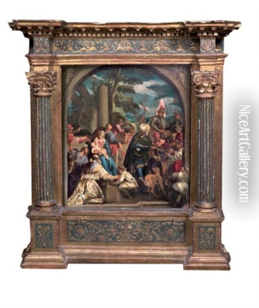 L'adoration Des Mages Oil Painting - Hans Rottenhammer the Elder