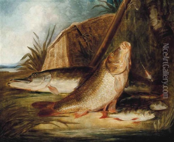 The Successful Fishing Trip Oil Painting - James William Giles