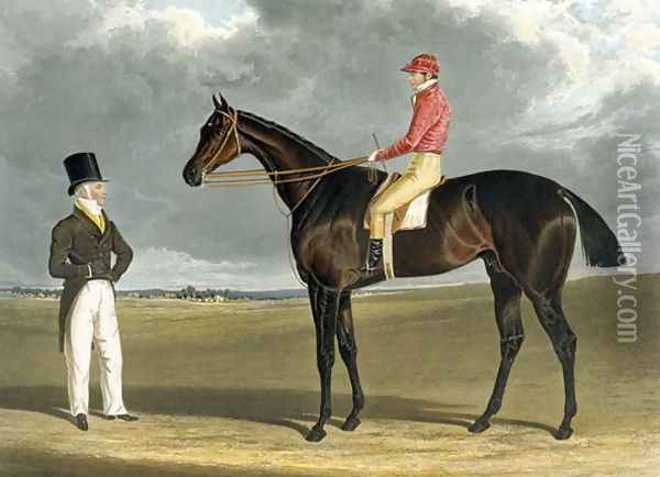 Birmingham, Winner of The St Leger, 1830, engraved by R.G. Reeve, 1831 Oil Painting - John Frederick Herring Snr