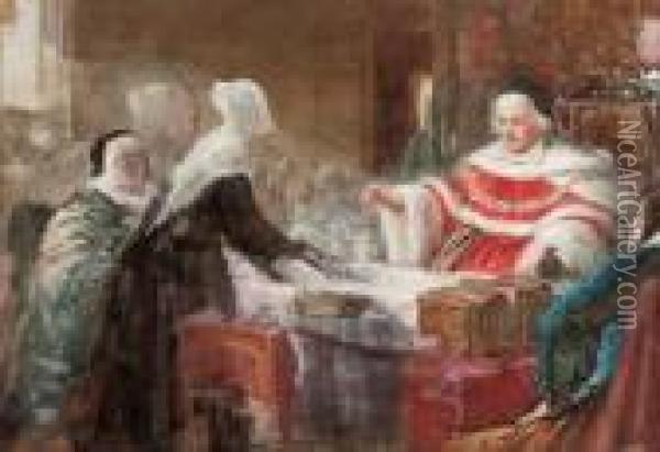 The Judgement Of Sir Matthew Hale Oil Painting - John Dawson Watson