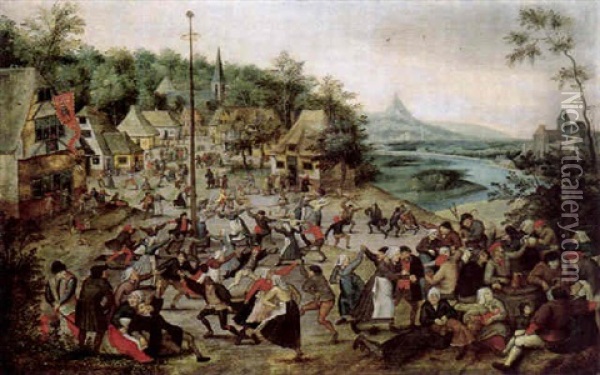 Der Tanz Um Den Maibaum Oil Painting - Pieter Brueghel the Younger