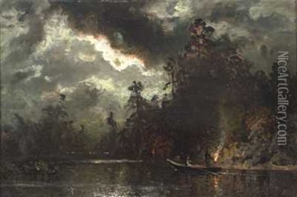 Lystring En Sommernatt Oil Painting - Morten Mueller