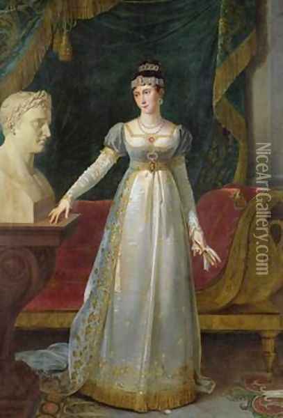 Marie Pauline Bonaparte 1780-1825 Princess Borghese Oil Painting - Robert-Jacques-Francois-Faust Lefevre