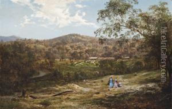 Tubbutt Homestead In The Bombaladistrict Oil Painting - Abraham Louis Buvelot