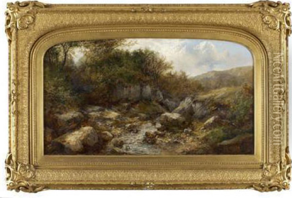 A Mountain Stream Oil Painting - John Brandon Smith