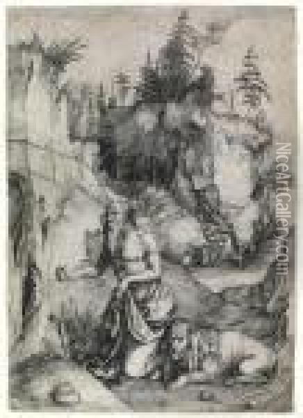 St . Jerome In Penitence Oil Painting - Albrecht Durer