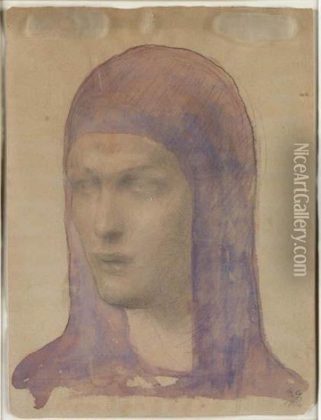 Portrait Of A Woman Oil Painting - Kahlil Gibran