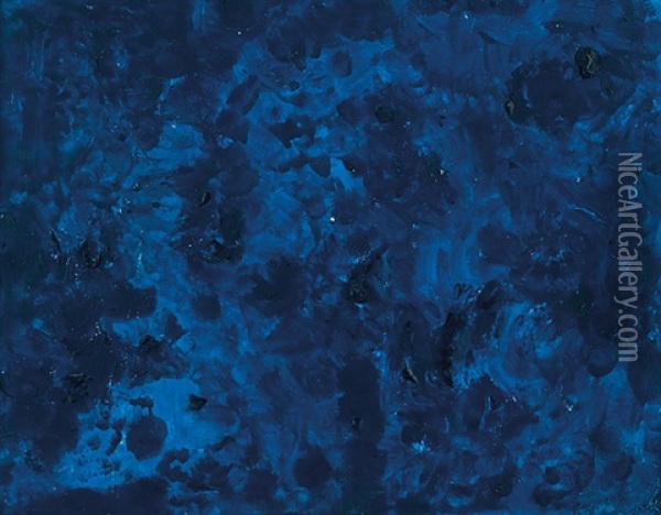 Modra Struktura Oil Painting - Frantisek Dvorak