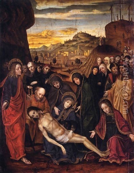 Lamentation of Christ Oil Painting - Ambrogio Bergognone