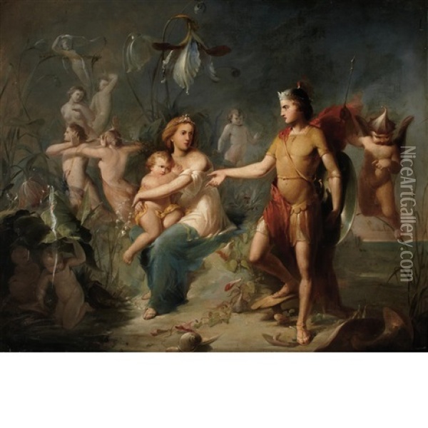 A Midsummer Night's Dream: The Conflict Of Titania And Oberon Oil Painting - Thomas Buchanan Read