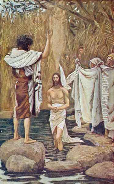 Baptism of Jesus Oil Painting - James Jacques Joseph Tissot