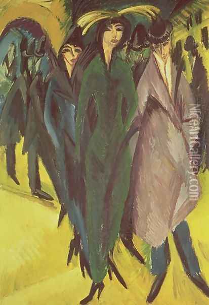 Women on the Street Oil Painting - Ernst Ludwig Kirchner
