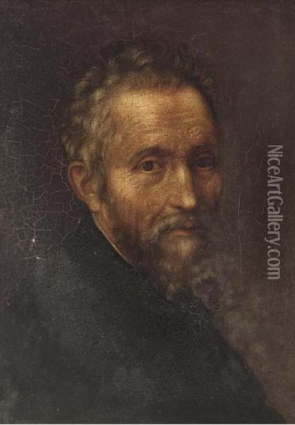 Pottrait Of A Gentleman, Bust-length Oil Painting - Jacopo Robusti, II Tintoretto