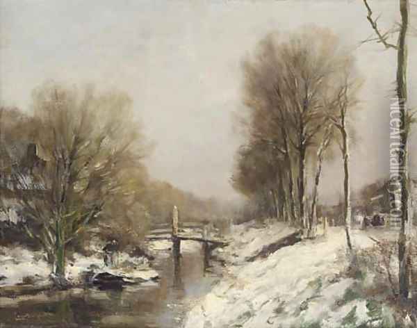 A sunny winter's day Oil Painting - Louis Apol