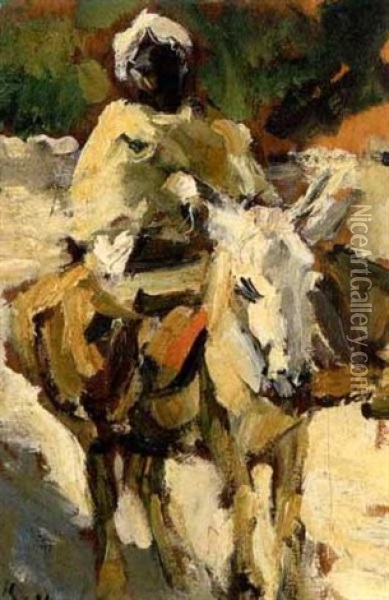 Orientalischer Reiter Oil Painting - Leo von Koenig