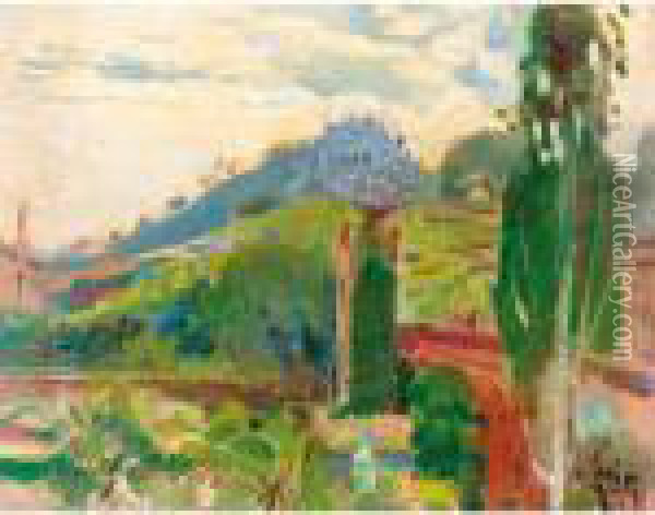 Paisaje (landscape) Oil Painting - Joaquin Miro