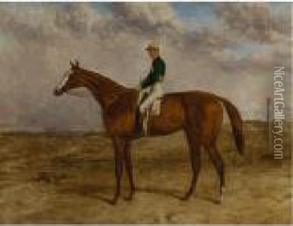 Blair Athol, Winner Of The Derby And St. Leger, 1864, With J. Snowden Up Oil Painting - Harry Hall