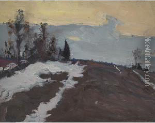 March Evening Oil Painting - James Edward Hervey MacDonald