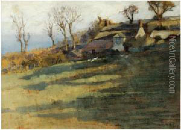 Penzer House, Newlyn Oil Painting - Elizabeth A.Stanhope Forbes