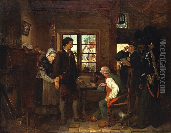 The Deserter Oil Painting - A. Lenpen