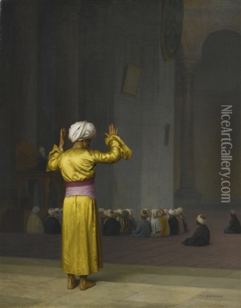 Priere Dans La Mosquee Oil Painting - Jean-Leon Gerome