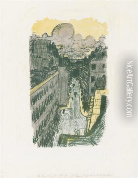 Rue Vue D'en Haut, From Quelques Aspects De La Vie De Paris Oil Painting - Pierre Bonnard