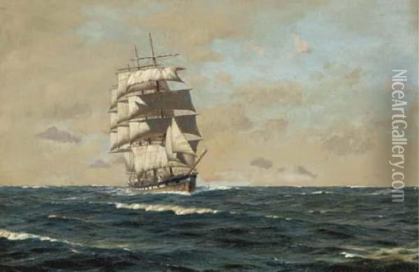 A Windjammer In The Tradewinds Oil Painting - Horacio Garcia