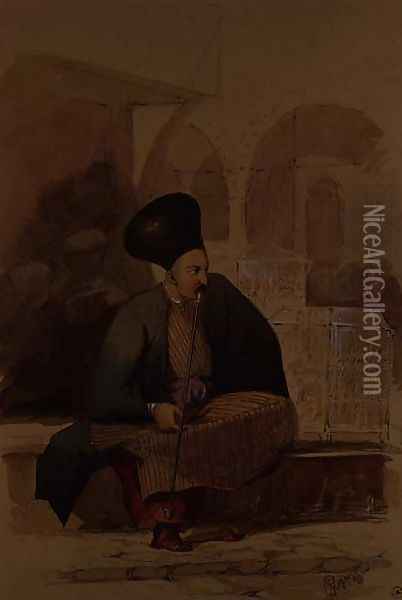 An Armenian Merchant Oil Painting - Amadeo Preziosi