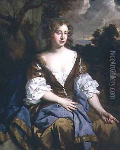 Portrait of Mary Moll Davis 1660-98 actress singer and dancer Oil Painting - Sir Peter Lely
