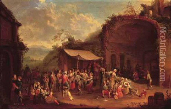 The Village Dance Oil Painting - Franz de Paula Ferg