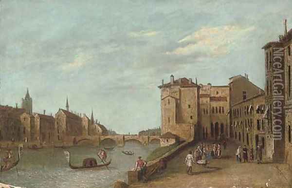A Venetian capriccio Oil Painting - Gianbattista Cimaroli