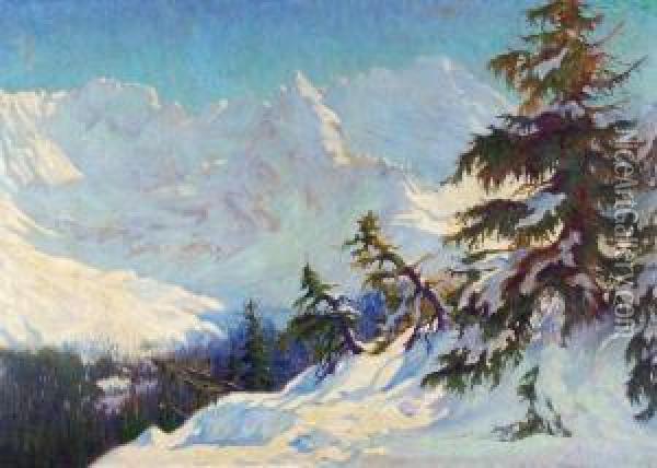 Tatry W Sniegu Oil Painting - Wladyslaw Ostrowski