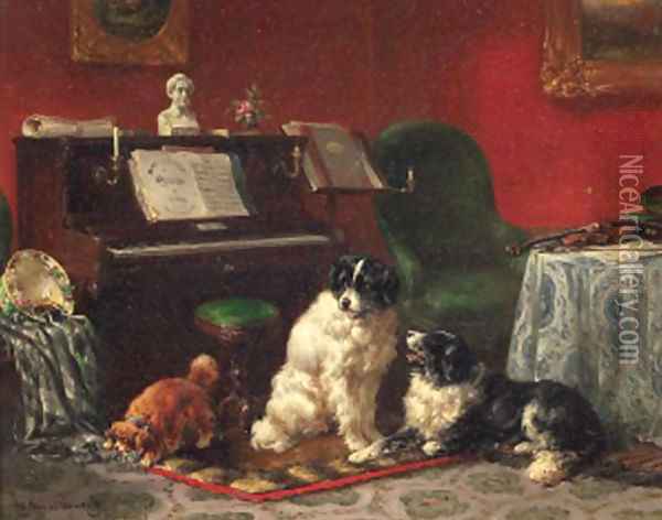 The naughty spaniel Oil Painting - Wouterus Verschuur