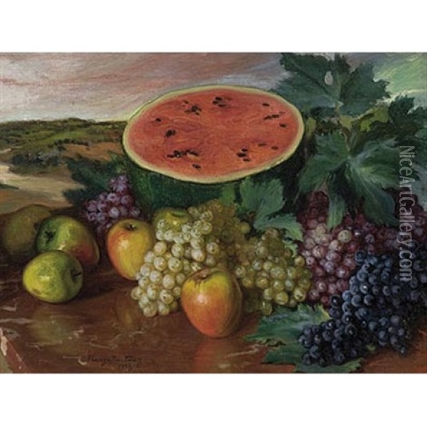 Bodegon De Frutas Oil Painting - Ignacio Pinazo Camarlench