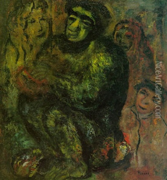 The Golem Oil Painting - Issachar ber Ryback