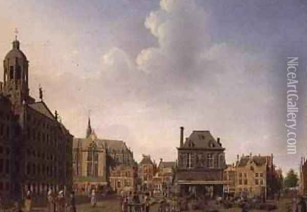 Dam Square - Amsterdam, 1782 Oil Painting - Isaak Ouwater