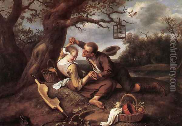 Merry Couple Oil Painting - Jan Steen