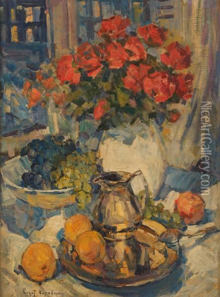 Composition Aux Fleurs Et Auxfruits Oil Painting - Konstantin Alexeievitch Korovin